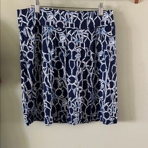 Lilly Pulitzer Navy Blue Printed A-Line Skirt